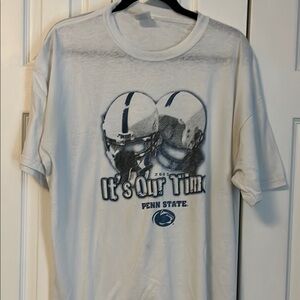 Vintage Penn State White Graphic football 2005 T-Shirt (6)